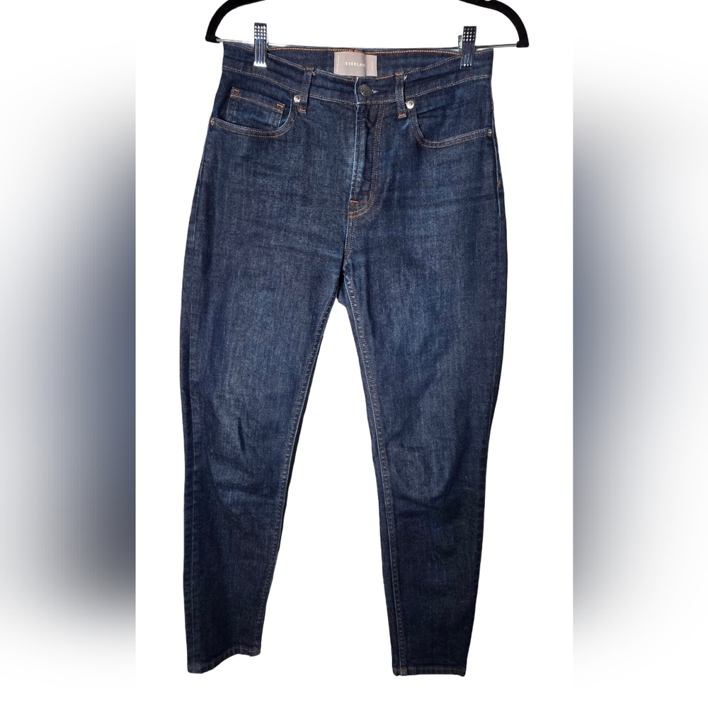 Everlane High Rise Skinny Jean 27 Dark Blue